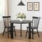 Homeroots 42" Black Solid Wood Mirrored Double Pedestal Base Round Top Dining Table 712151 - alternate 4