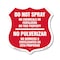Signmission Bilingual No Spray Shield Sign Do Not Sp, 6 Inch X 6 Inch, Plastic Sign SHI-P-6-366 - alternate 1