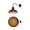 Jonathan Y Aurora 12.25" 1-Light Farmhouse Industrial Iron LED Gooseneck Arm Outdoor Sconce, Wood Finish/Copper JYL7613G - alternate 8