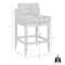 Armen Living Vivid Outdoor Patio Bar Stool in Gray Eucalyptus Wood with Gray Olefin Cushions LCVIBAEUCGRY30 - alternate 7