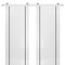 Sartodoors Sturdy Double Barn Door with Hardware, Planum 0017 White Silk and Aluminum Strips, 13FT Rail Hanger PLANUM0017DB-S-WS-72 x 80 (2* 36x80) - alternate 1
