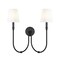 Z-Lite Jisele Matte Black 2 Light Wall Sconce 4505-2S-MB - alternate 7