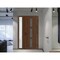 Vdomdoors Front Exterior Prehung Metal-Plastic Door Frosted Glass / MANUX 8112 Walnut / Office Commercial and MANUX8112EXD-WLN-W32+16-H80-LH-I - alternate 3