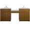 James Martin Vanities Bellshire 84" Dual Vanity Set w/24" Make-Up Counter, Honey Oak w/3 cm Eternal Jasmine Pearl Sileston 660-VMC84-HNO-3EJP - alternate 1