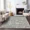 Homeroots 3' X 5' Gray Blue And Green Floral Washable Indoor Outdoor Area Rug 597812 - alternate 9
