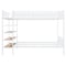 Homeroots White Twin Over Full Industrial Metal Bunk Bed With Shelves 592812 - alternate 9