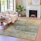 Homeroots 10' X 14' Olive Green Gold And Gray Abstract Washable Indoor Outdoor Area Rug 631454 - alternate 8