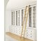 Quiet Glide 8.92 ft. White Oak Contemporary Wheel Satin Nickel Rolling Hook Removable Ladder, 12 ft. Rail QG.540-9WO-12-H.02 - alternate 1