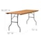 Flash Furniture Rectangle Folding Table, Wood Top, Wood Grain YT-WTFT30X72-TBL-GG - alternate 10