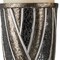 Homeroots Black Silver and Bronze Polyresin Abstract Centerpiece Pillar Candle Holders With Candle, 2PK 468851 - alternate 5