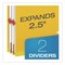 Pendaflex Pressboard Top Tab Folders, 2/5-Cut Tab, Expands 2.5", 2 Dividers, 6 Fasteners, Legal, Yellow, 10PK 29034P - alternate 5