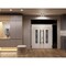 Vdomdoors Front Exterior Prehung Aluminum Double Doors Ronex1205 Bronze Oak Top Transom Mirrored Clear Glass RONEX1205DEXD-OAK-W72+14xH96+12-LH-I - alternate 3