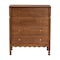 Baxton Studio Hoffman Chest with Scalloped Apron and Turned Legs, Walnut Brown 272-14822-ZORO - alternate 10