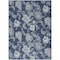 Homeroots 5' X 7' Navy Blue Sky Blue And Ivory Floral Indoor Outdoor Area Rug 552495 - alternate 1