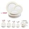 Smarty Had A Party White with Gold Edge Rim Plastic Dinnerware Value Set (120 Dinner Plates + 120 Salad Plates), 240PK 110GVP-CASE - alternate 11