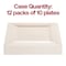 Smarty Had A Party 9.5" Ivory Square Plastic Dinner Plates (120 Plates), 120PK 6939-CASE - alternate 9