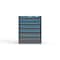 Strong Hold 6 drawer cabinet - (2x 3ft, 2x 4ft, 2x 5ft) - Blue accents - Electronic Lock S3036-PPRAS-0604FS - alternate 1