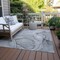 Homeroots 10' X 14' Gray Abstract Washable Non Skid Indoor Outdoor Area Rug 559378 - alternate 4