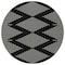 Homeroots 8' Black And Ivory Round Geometric Washable Indoor Outdoor Area Rug 598534 - alternate 6