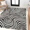 Jonathan Y Maribo High-Low Abstract Groovy Striped Black/White 4 ft. x 6 ft. Area Rug SCN103F-4 - alternate 8