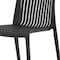 Homeroots Set of Two Black Heavy Duty Plastic Outdoor Stacking Accent Chairs, 2PK 565229 - alternate 5