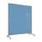 Ghent EZ Mobile Glassboard, Aluminum Frame, Non-Magnetic, 75"H x 62"W, Denim EZ1NA7562DM - alternate 1