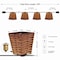 Jonathan Y Quinn 10-Light 10 ft. Classic Vintage LED G40 Square Bamboo Shaded String Lights, Brown JYL8707A - alternate 8