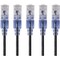 Monoprice Slim Cat6A Cable, 5 Pack, 5 ft.Black 15133 - alternate 1
