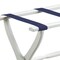Homeroots White Folding Luggage Rack With Navy Blue Straps 489578 - alternate 4