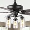 Jonathan Y Lucas 52" 3-Light Rustic Industrial Iron/Wood/Seeded Glass Mobile-App/Remote-Controlled LED Ceiling JYL9614A - alternate 17