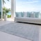 Homeroots 9' X 12' Silver And Beige Abstract Washable Indoor Outdoor Area Rug 616032 - alternate 9