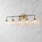 Jonathan Y Caleb 38" 5-Light Contemporary Transitional Iron/Glass LED Vanity Light, Brass Gold/Black JYL9555A - alternate 13
