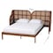 Baxton Studio Cascadia Mid-Century Modern Walnut Brown Wood Queen Size Wingback Platform Bed 252-13900-ZORO - alternate 10