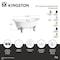 Kingston Brass 67" Cast Iron Oval Double Slipper Clawfoot Tub, No Faucet Drillings, White/Brushed Brass VCTNDS6731NL7 - alternate 2