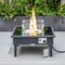 Leisuremod Walbrooke Patio Aluminum Square Slats Design Fire Pit Side Table with Lid & Fire Glass, Black WBLS-27-GL - alternate 10