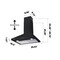 Wrightmaster 30 in. Wall Mount 450 CFM Ductless Range Hood Vent for Kitchen Hood in Stainless Steel, Black ZR-B75206P - alternate 7
