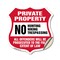 Signmission Private Property Shield Sign No Hunting, 12 Inch X 12 Inch, Vinyl Decal SHI-D-12-446 - alternate 1