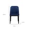 Homeroots Blue and Black Upholstered Velvet Dining Side Chair 521277 - alternate 6