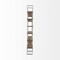 Homeroots Brown Nickel and Solid Wood Six Tier Bookcase 392228 - alternate 1