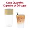 Smarty Had A Party 12 oz. Clear with Metallic Gold Rim Round Tumblers (240 Cups), 240PK 512G-CASE - alternate 10