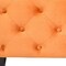 Homeroots 50in Orange and Dark Brown Velvet and Solid Wood Upholstered Bench 488866 - alternate 5