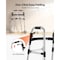Vevor Folding Walker Aluminum Mobility Walker Aid with Adjustable Height & Wheel FBL825309 - alternate 7