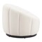 Homeroots 36" Cream And Black Faux Shearling And Upholstered Barrel Chair 564971 - alternate 9