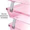 Acrimet Facility 4 Tier Letter Tray Side Load Letter Size Desktop File Organizer Plastic Clear Pink 256.8 - alternate 5