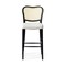 Homeroots 31" White and Black Fabric and Solid Wood Bar Height Bar Chair 632470 - alternate 7