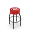 Holland Bar Stool Co 30" Carolina Hurricanes Cushion Seat, Blk Wrinkle Base Swivel Bar Stool L8B130CarHur - alternate 1
