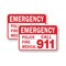 Signmission Emergency Police Fire Medical Call 911, 12'' X 18'' 2 Signs, Heavy Gauge Aluminum, 2PK A-1218-2PACK-2652 - alternate 1
