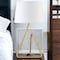 Homeroots 22" Brass Metal Table Lamp With White Bell Shade 524515 - alternate 7