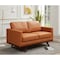 Leisuremod Chester Modern Leather Loveseat with Birch Wood Base, Cognac Tan CS58TN-L - alternate 10
