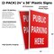 Signmission Public Parking Here, Plastic Signs Only 24 Inch x 36 Inch, Corrugated Plastic, 2PK CSB-2436-2PACK-Public Parking Here - alternate 2